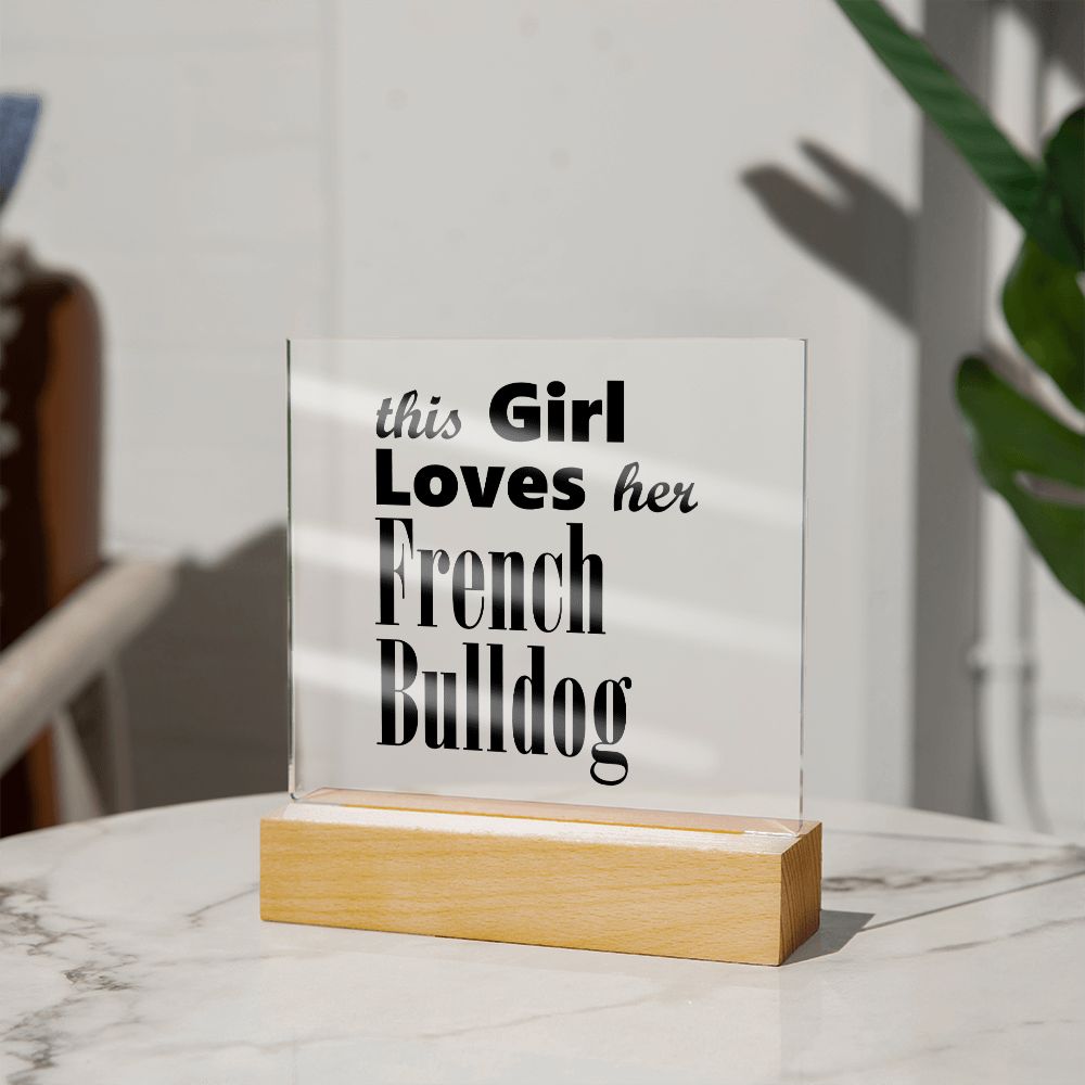 French Bulldog - Square Acrylic Plaque