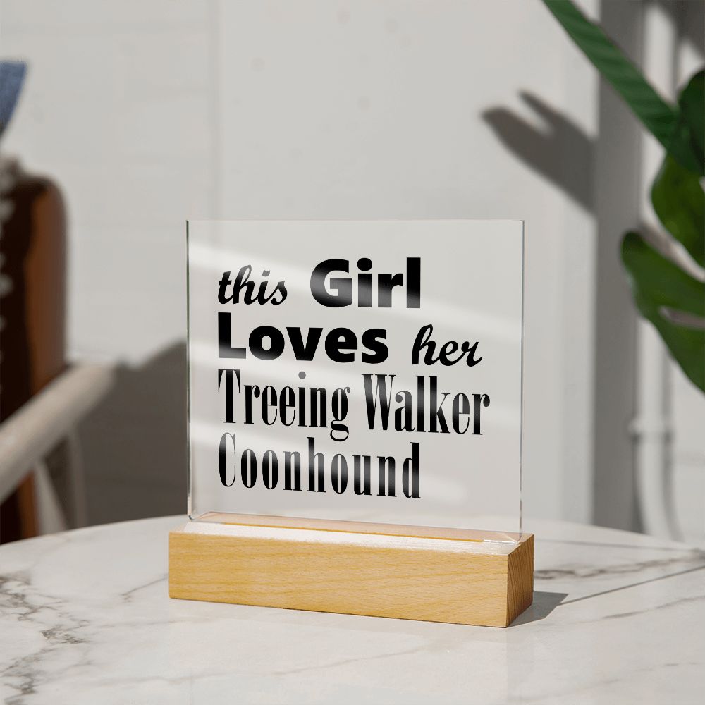 Treeing Walker Coonhound - Square Acrylic Plaque