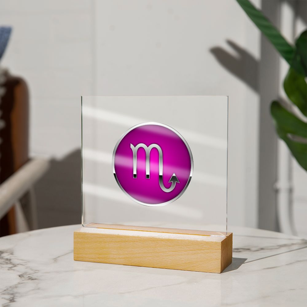 Zodiac Sign Scorpio v2 - Square Acrylic Plaque