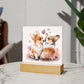 Cute Dogs In Love (Watercolor) 06 - Square Acrylic Plaque