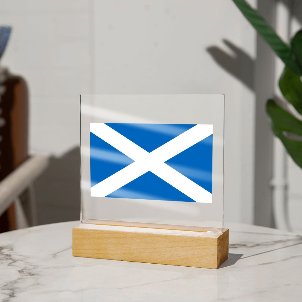 Scottish Flag - Square Acrylic Plaque