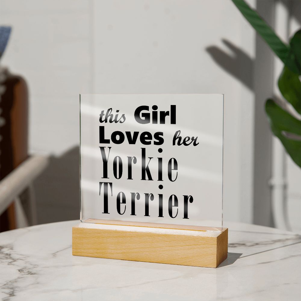Yorkie Terrier - Square Acrylic Plaque