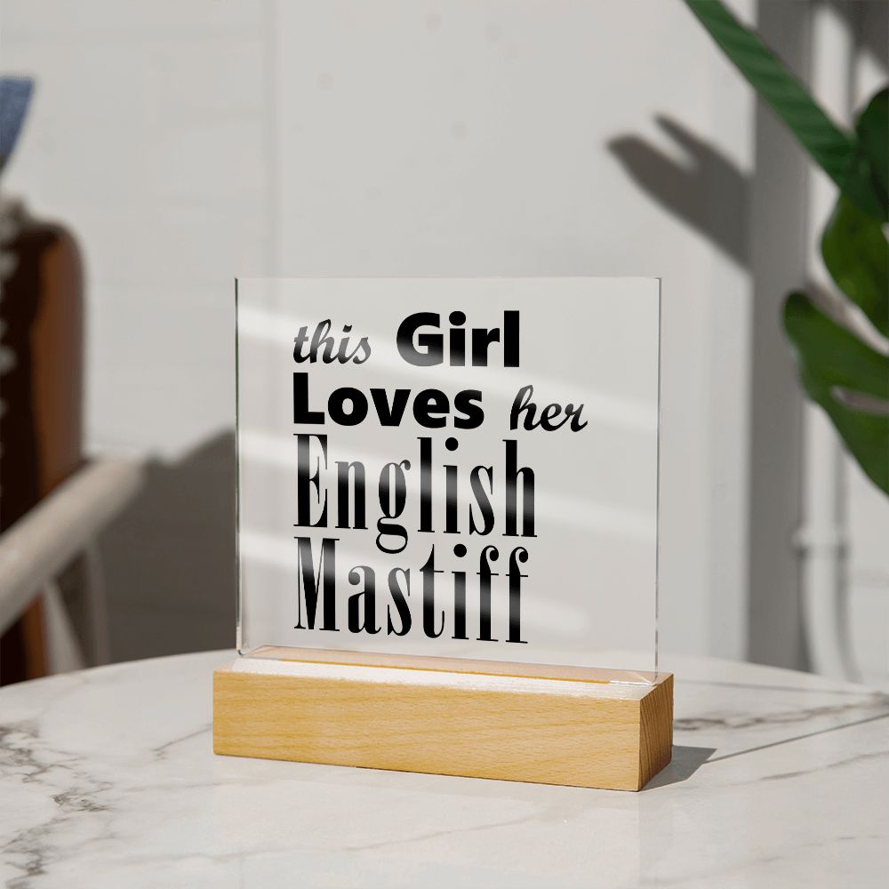 English Mastiff - Square Acrylic Plaque