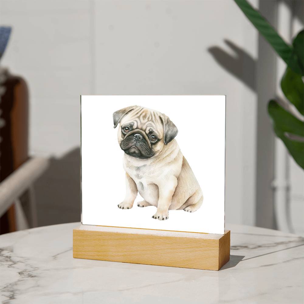 Dog Lover Collection (Watercolor) 12 - Square Acrylic Plaque