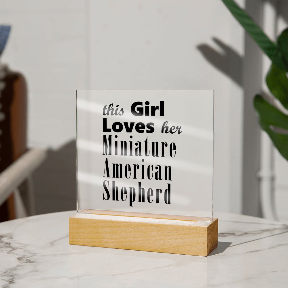 Miniature American Shepherd - Square Acrylic Plaque