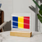 Romanian Flag - Square Acrylic Plaque