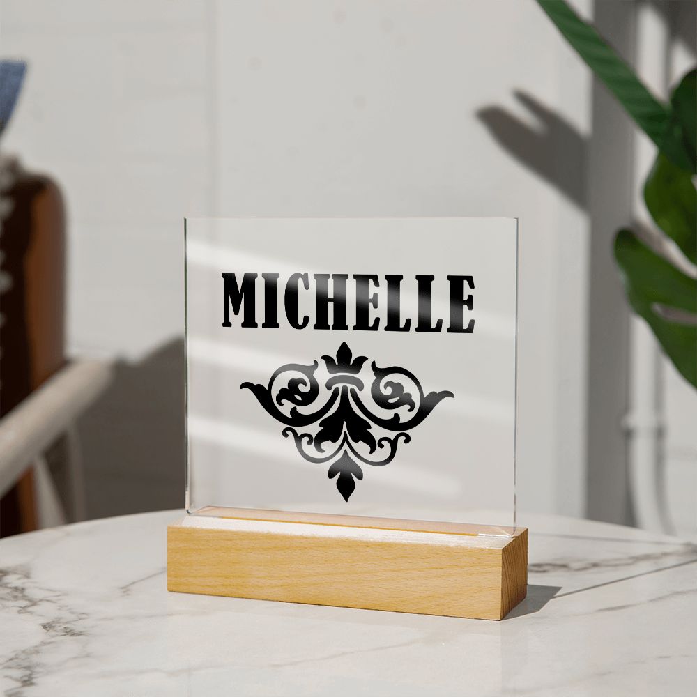 Michelle v01 - Square Acrylic Plaque