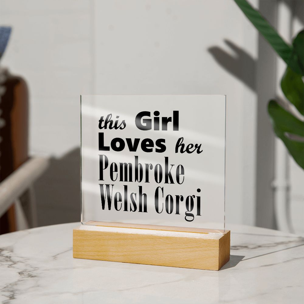 Pembroke Welsh Corgi - Square Acrylic Plaque