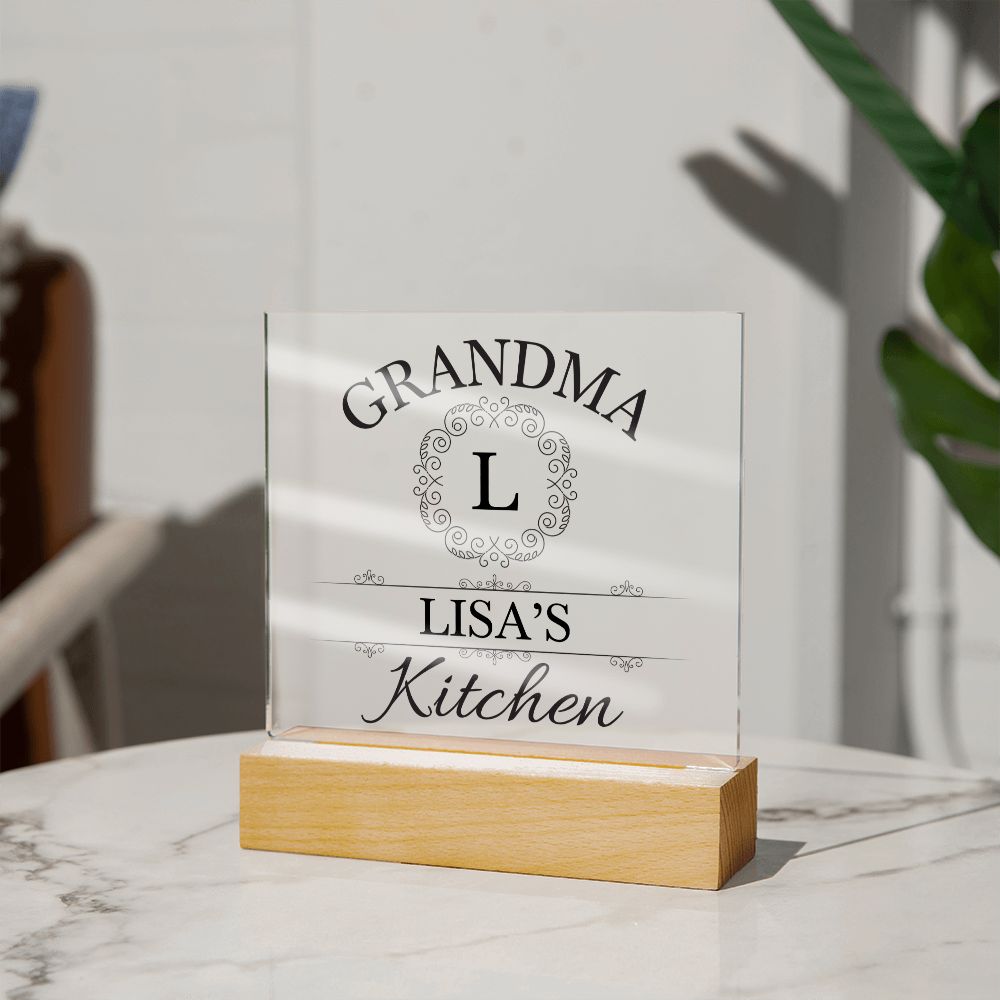 Grandma Lisa's Kitchen - Square Acrylic Plaque