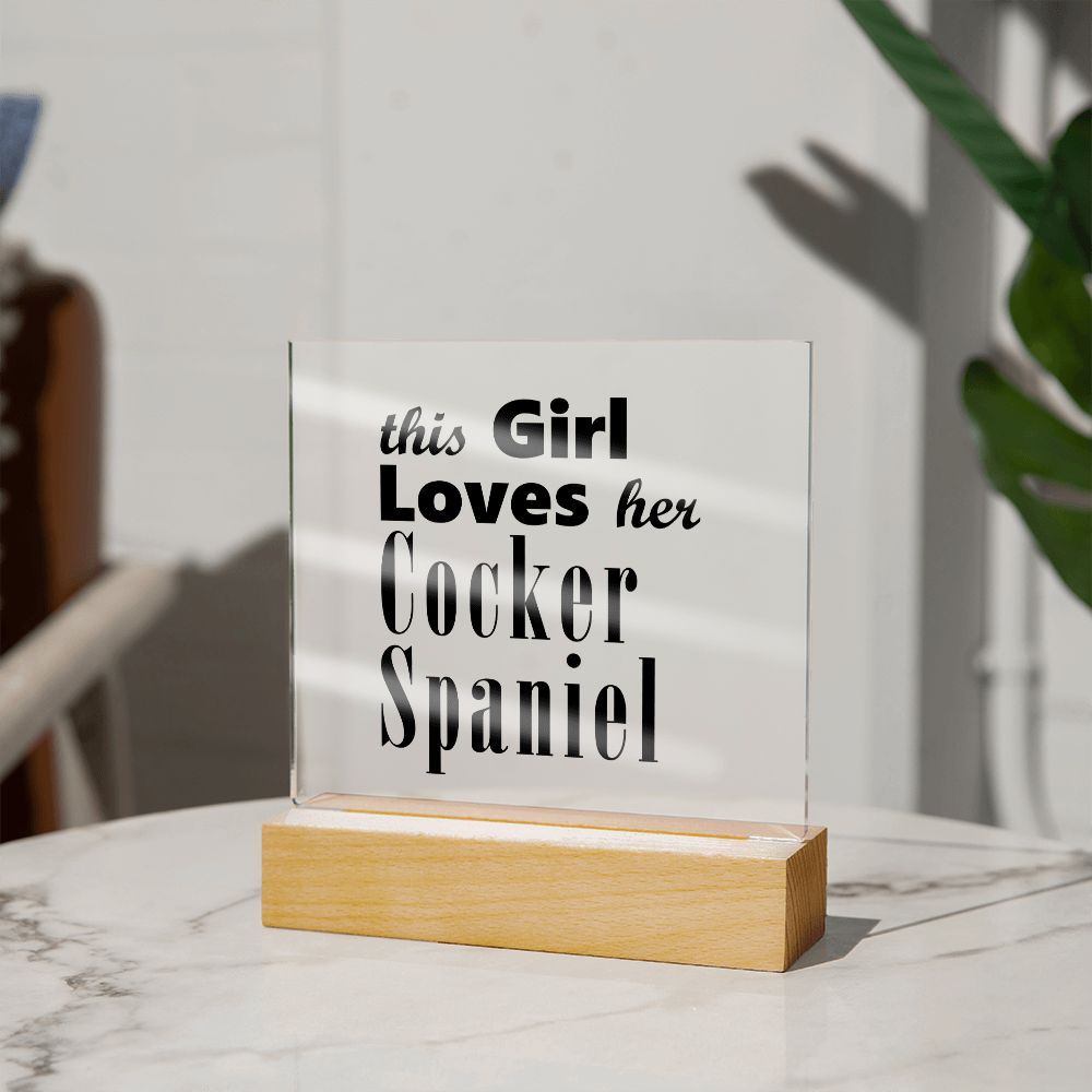 Cocker Spaniel - Square Acrylic Plaque