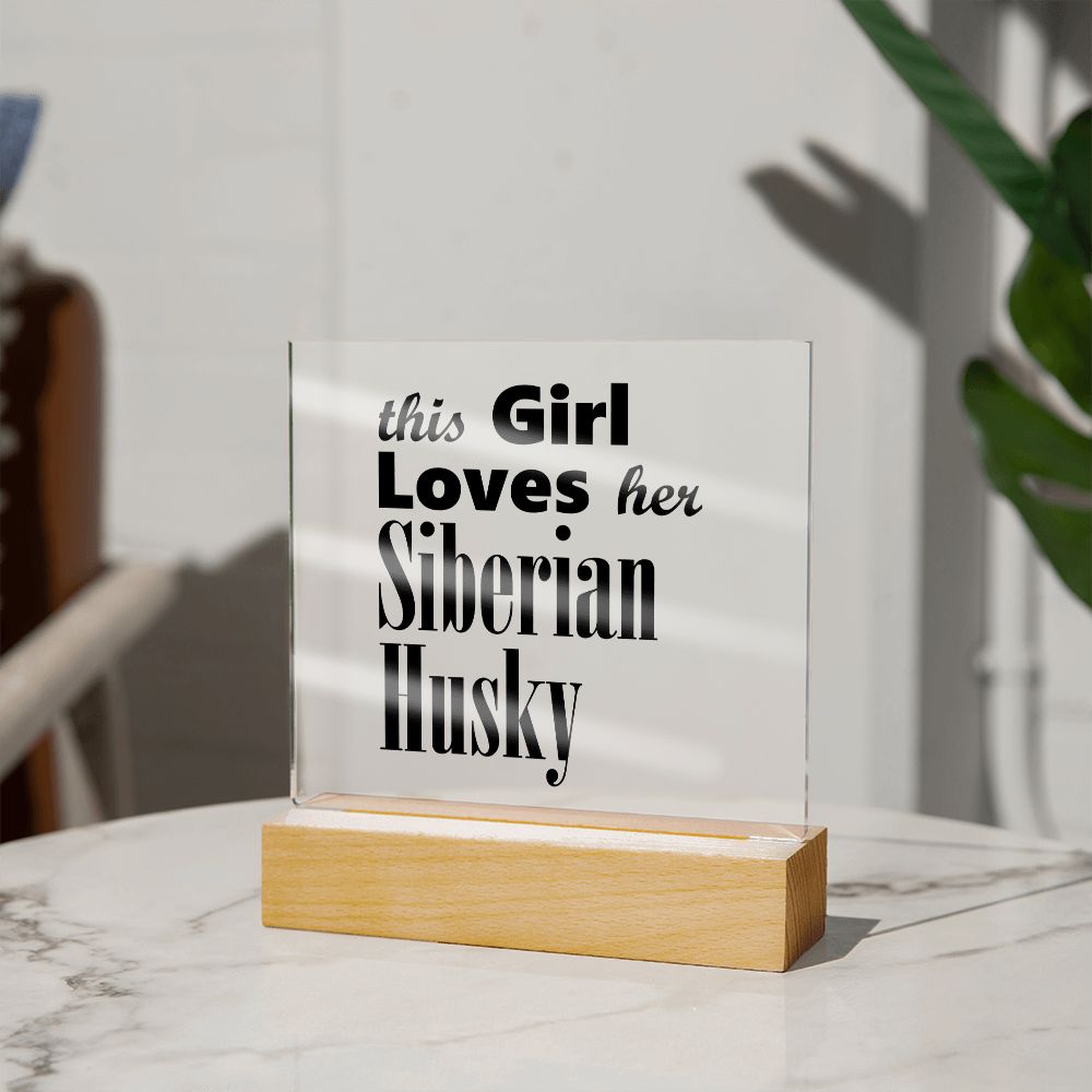 Siberian Husky - Square Acrylic Plaque