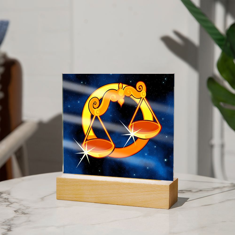 Zodiac Sign Libra - Square Acrylic Plaque