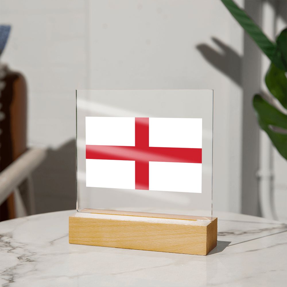 English Flag - Square Acrylic Plaque