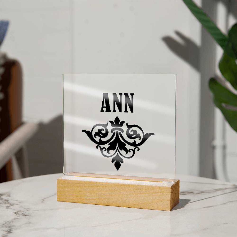 Ann v01 - Square Acrylic Plaque