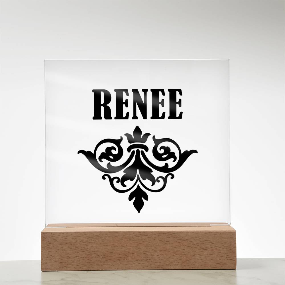 Renee v01 - Square Acrylic Plaque