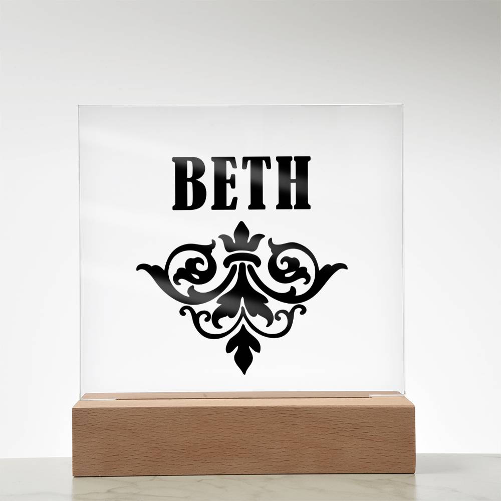 Beth v01 - Square Acrylic Plaque