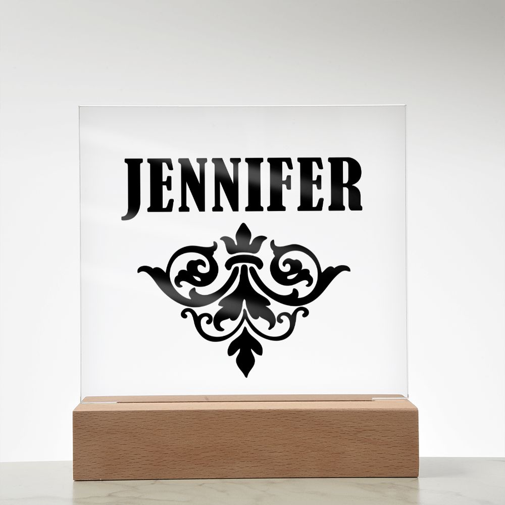 Jennifer v01 - Square Acrylic Plaque