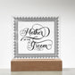 Mother of the Groom (Black) - Square Acrylic Plaque