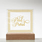 Petal Patrol (Gold) - Square Acrylic Plaque
