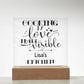 Lisa's Kitchen - Cooking Is Love - Square Acrylic Plaque