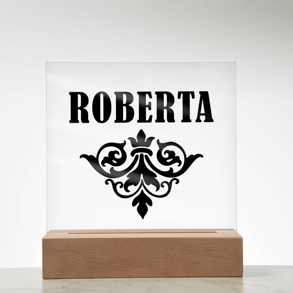 Roberta v01 - Square Acrylic Plaque