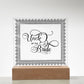 Uncle of the Bride (Black) - Square Acrylic Plaque