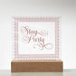 Stag Party (Rose) - Square Acrylic Plaque