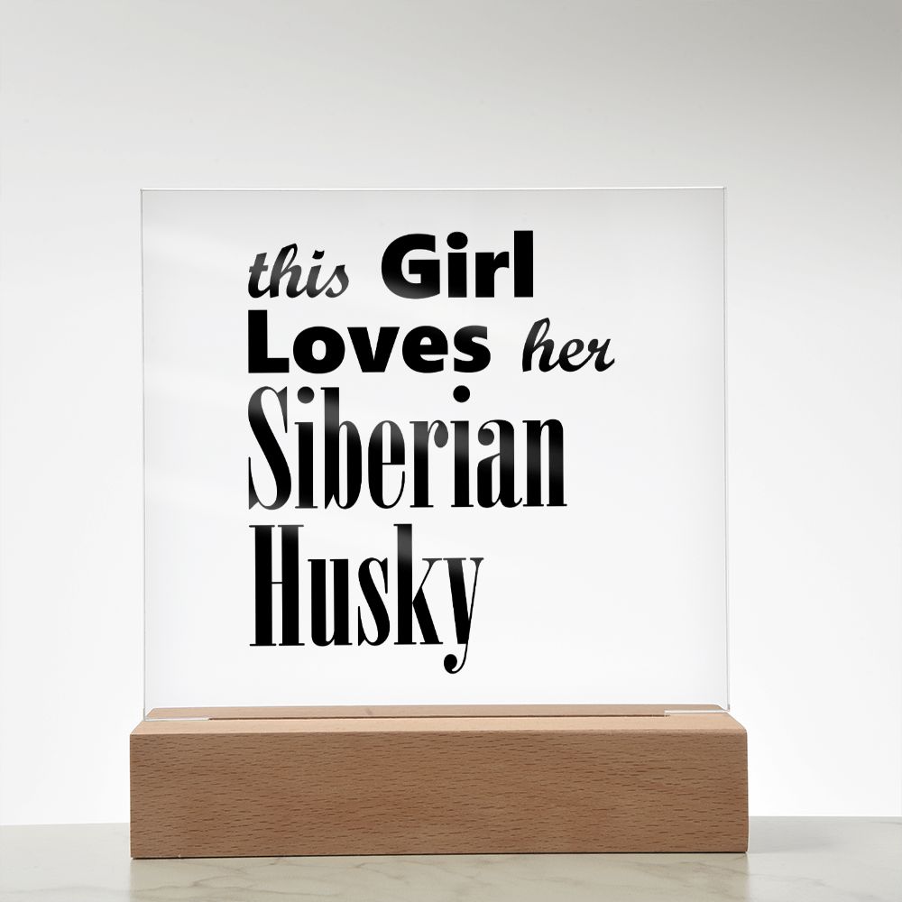 Siberian Husky - Square Acrylic Plaque