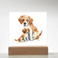 Dog Mom (Watercolor) 03 - Square Acrylic Plaque
