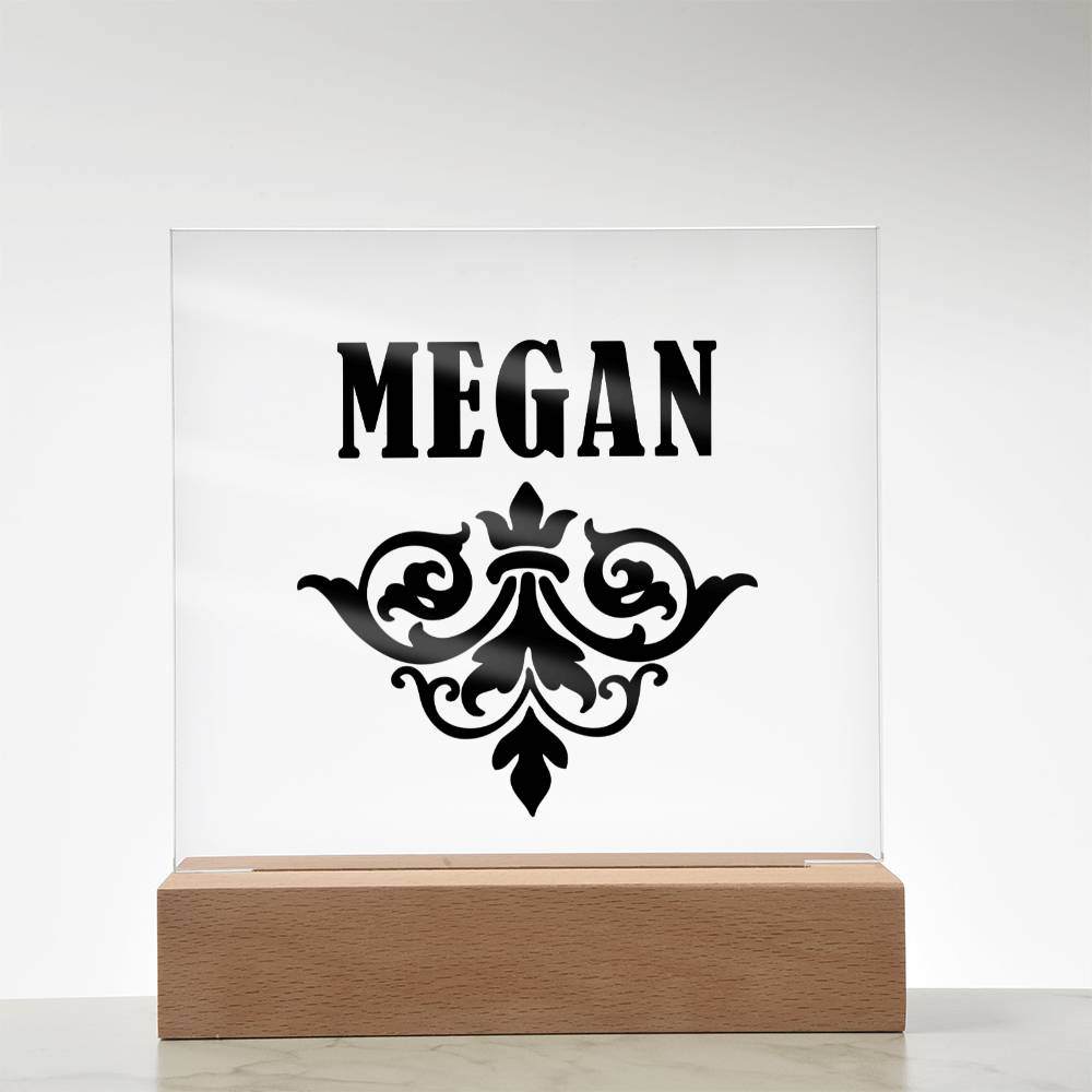Megan v01 - Square Acrylic Plaque