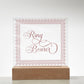 Ring Bearer (Rose) - Square Acrylic Plaque