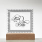 Aunt of the Bride (Black) - Square Acrylic Plaque