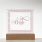 Bride (Rose) - Square Acrylic Plaque