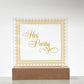 His Party (Gold) - Square Acrylic Plaque