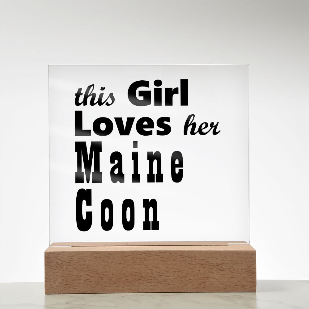 Maine Coon - Square Acrylic Plaque