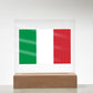 Italian Flag - Square Acrylic Plaque