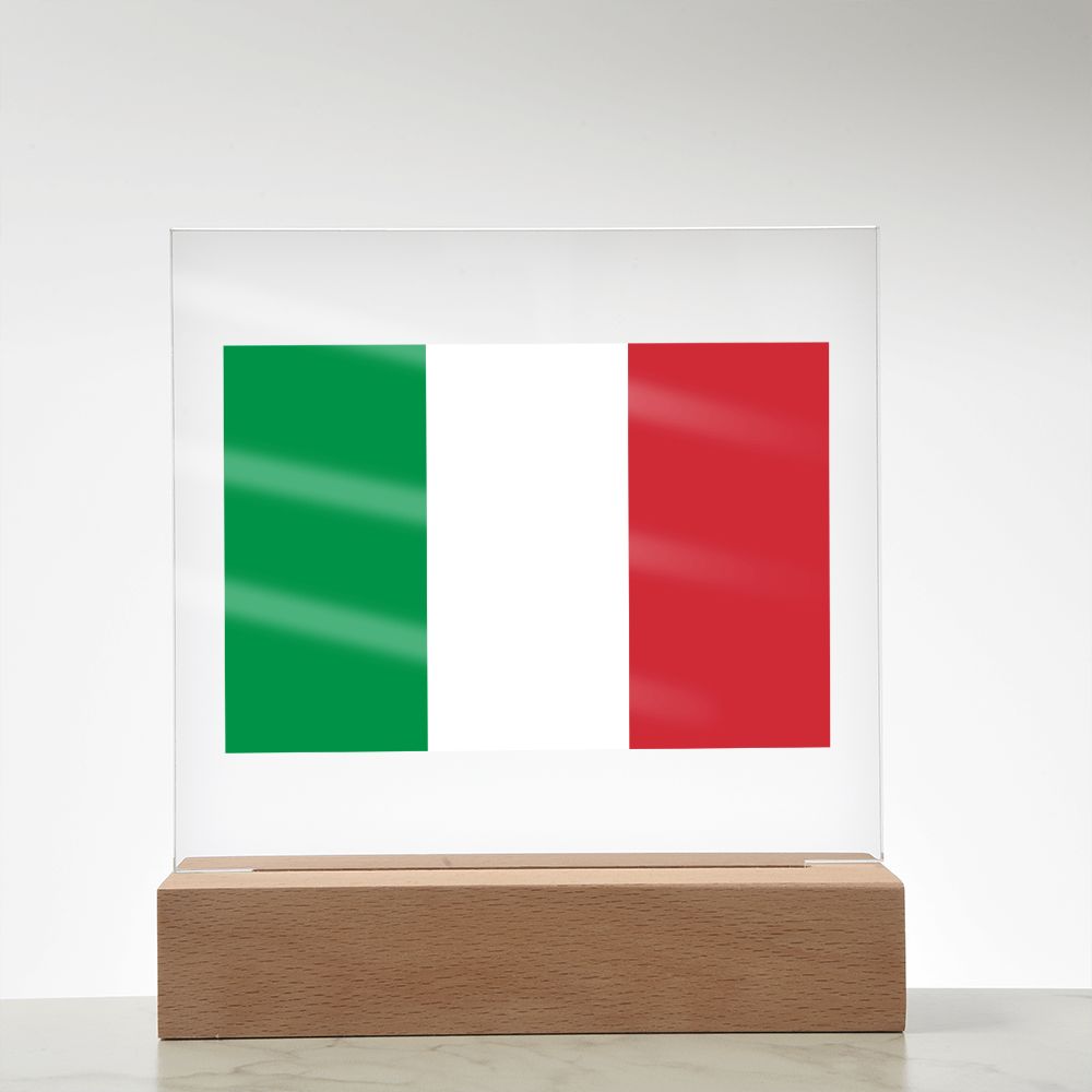 Italian Flag - Square Acrylic Plaque