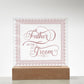 Father of the Groom (Rose) - Square Acrylic Plaque