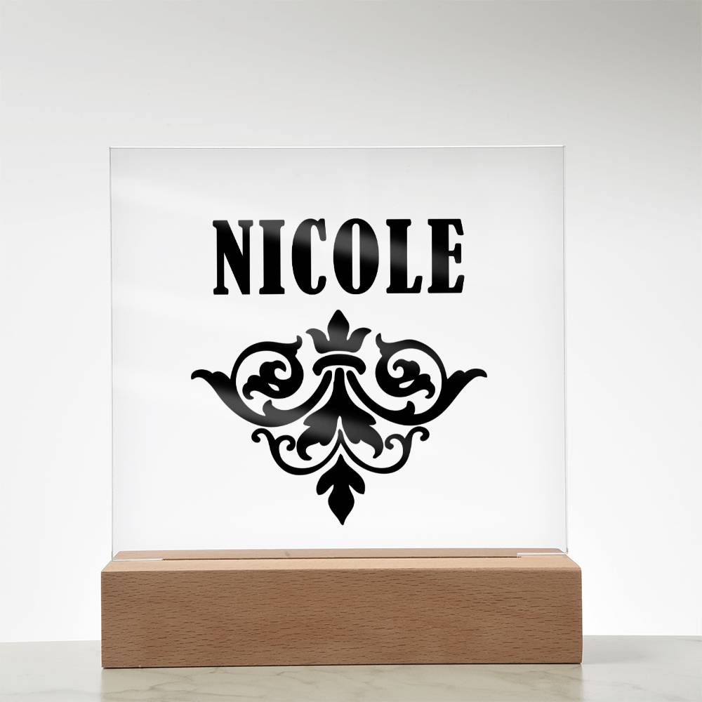 Nicole v01 - Square Acrylic Plaque
