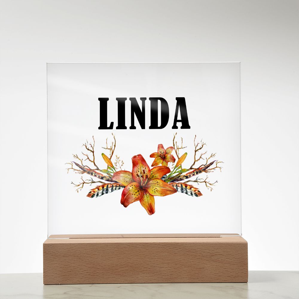 Linda v3 - Square Acrylic Plaque