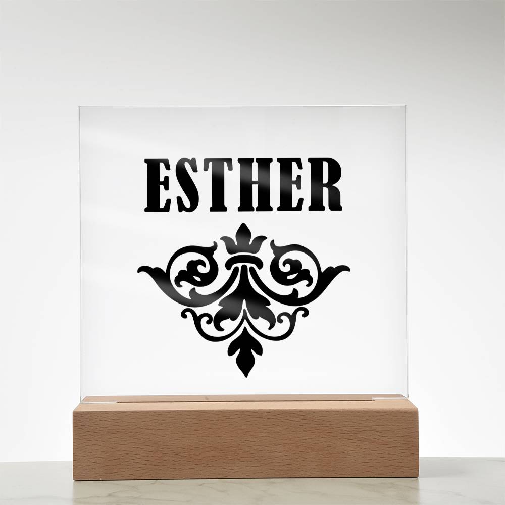 Esther v01 - Square Acrylic Plaque