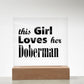Doberman - Square Acrylic Plaque