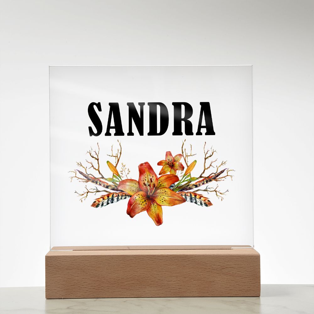Sandra v3 - Square Acrylic Plaque