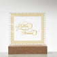 Matron of Honour (Gold) - Square Acrylic Plaque