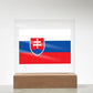 Slovak Flag - Square Acrylic Plaque