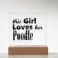 Poodle - Square Acrylic Plaque