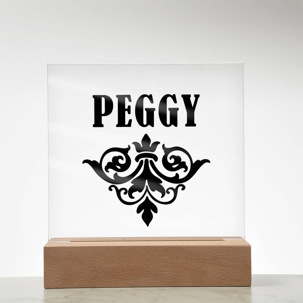 Peggy v01 - Square Acrylic Plaque