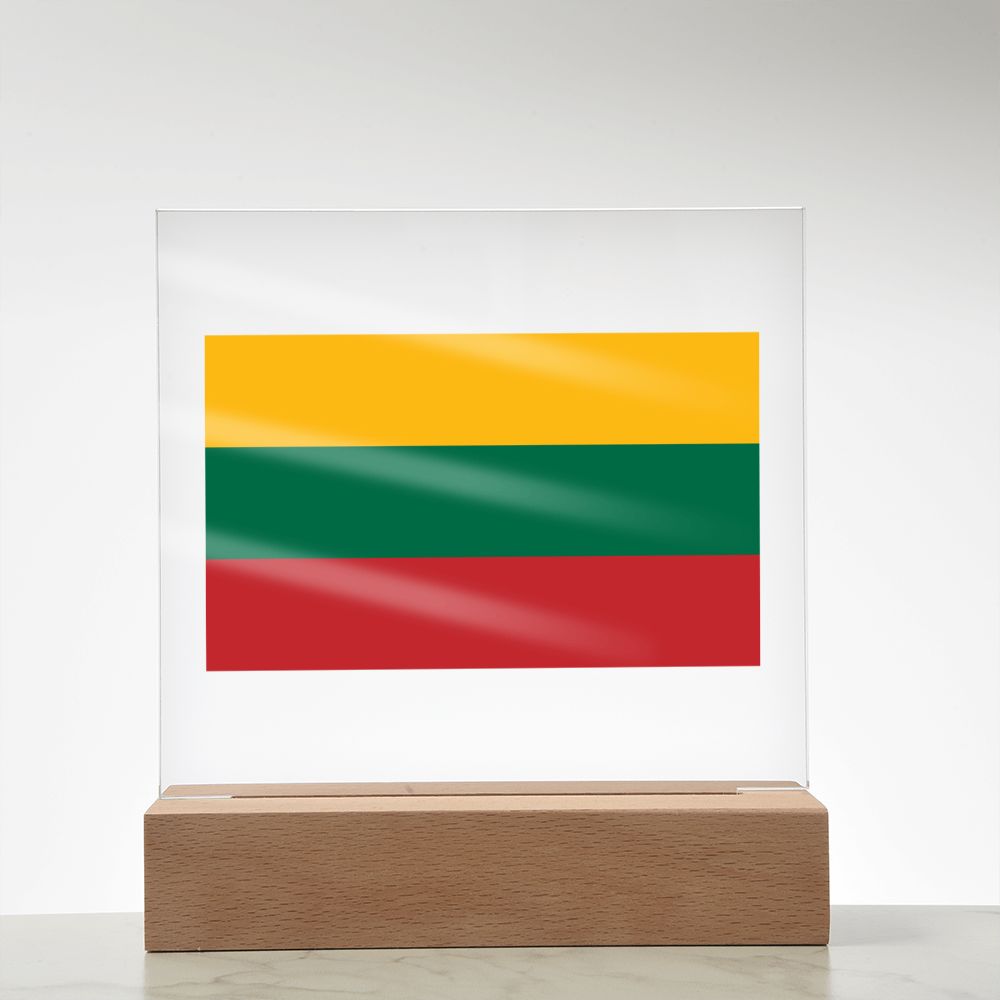 Lithuanian Flag - Square Acrylic Plaque
