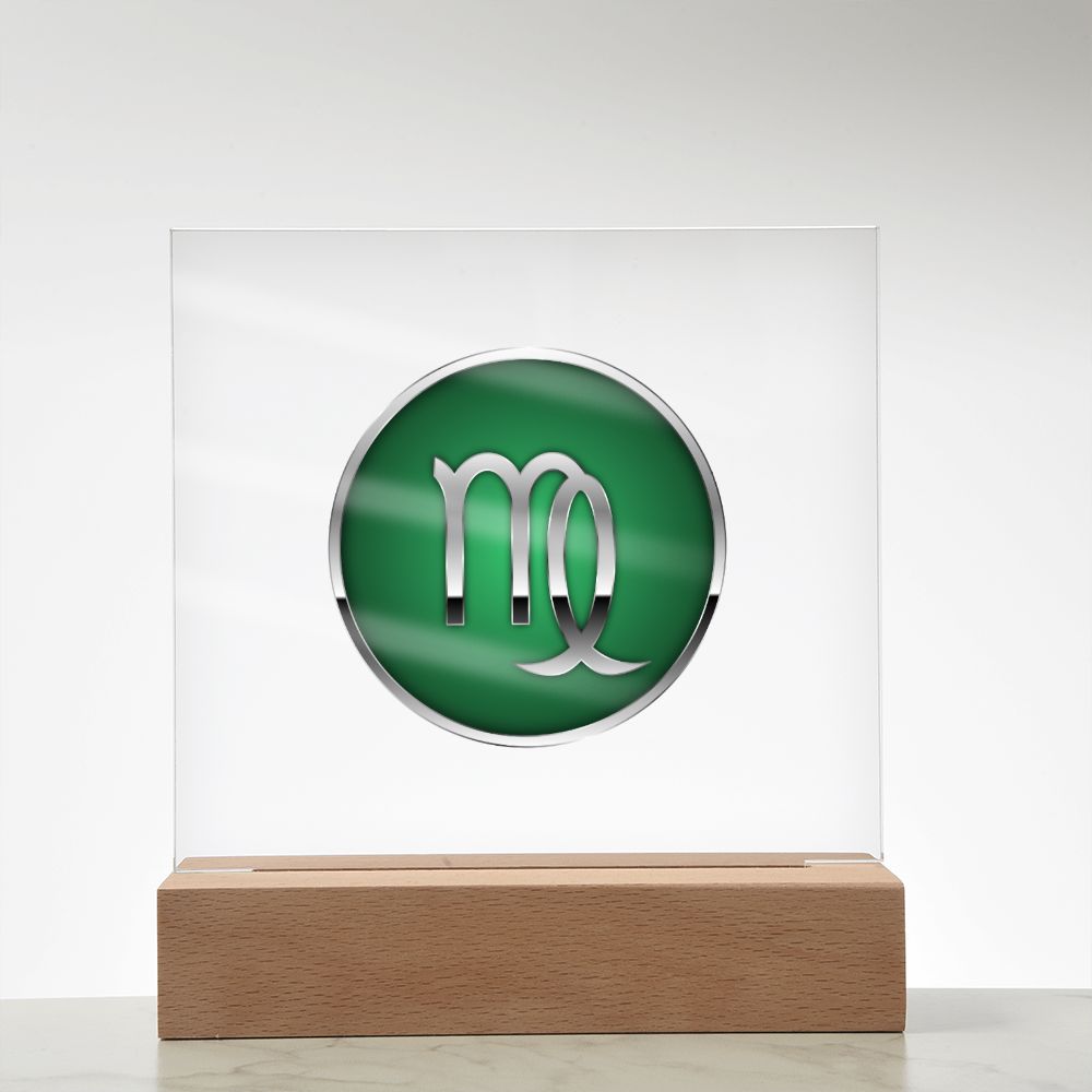 Zodiac Sign Virgo v2 - Square Acrylic Plaque