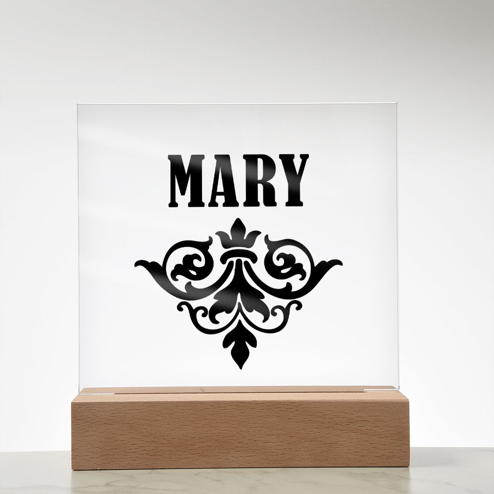 Mary v01 - Square Acrylic Plaque